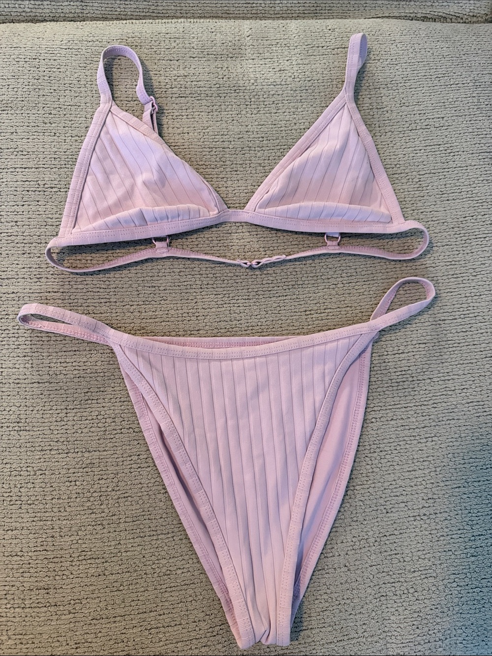 Pacsun Lilac Ribbed Two-Piece Bikini Set